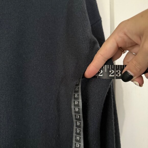 Lafayette 148 New York 100% Cashmere Blue Full Zip Sweater Size Small - Picture 6 of 8